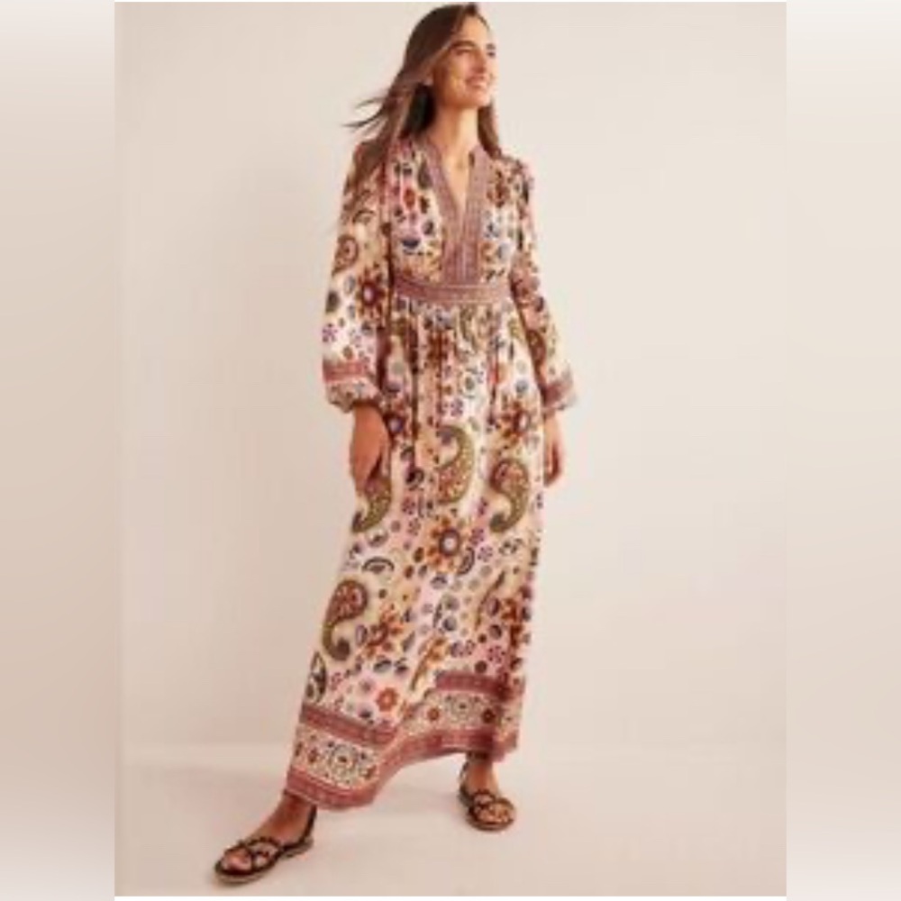 Boden Floral Bohemian Maxi Dress